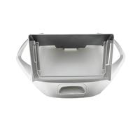 Cache Radio Adaptateur De Façade D'autoradio 9 Pouces pour Tableau Bord Kit Fixation Autoradio Android pour Ford pour Figo pour KA pour Aspire 2019-2024 Cadre D'autoradio(Argent)