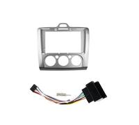 Cache Radio Adaptateur De Façade D'autoradio pour Ford pour Focus 2 MK2 2004-2011 Et Kits Garniture Tableau Bord Compatible avec Autoradio 9 Pouces DIN Cadre D'autoradio(S Frame MT and Cable)