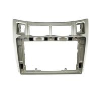 Cache Radio pour Toyota pour Yaris pour Vitz pour Platz 2005-2011 Cadre Façade D'autoradio 9 Pouces 2DIN Faisceau Câbles Adaptateur Câble d'alimentation WEFOLCC(Argent,Frame)