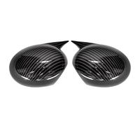 Cache RéTroviseur Lot De 2 Coques De Rétroviseurs Noires Brillantes Pour Mini Pour Cooper R55 R56 R57 R58 Pour R60 Couvercle RéTroviseur(Look de carbone)