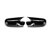 Cache RéTroviseur Pour Megane 2 Pour MK2 2002 2003 2004 2005 2006 2007 2008 2009 Coque De Rétroviseur Extérieur - Autocollant - Boîtier De Porte RéTroviseur D'Aile Housse(Noir brillant)