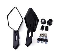 cache rétroviseur Rétroviseur de moto 8x10mm, compatible avec Pegaso 650 SR50 125 Suzuki SV400(10mm black)