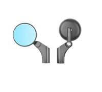 cache rétroviseur Rétroviseur latéral rond en alliage d'aluminium pour moto, petit modèle, compatible avec Honda, Yamaha, XMAX, NMAX, Suzuki(Black 1)