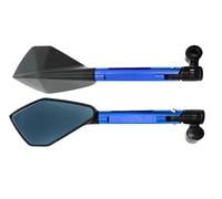cache rétroviseur Rétroviseurs arrière de guidon moto bleus antireflets pour HONDA, YAMAHA, SUZUKI, scooter, KTM. Pièces détachées(Blue)