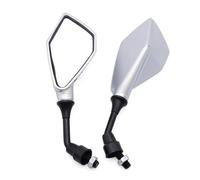 cache rétroviseur Rétroviseurs de moto, pièces rechange, rétroviseurs auxiliaires recul pour scooters et vélos électriques, accessoires modifiés(Silver)