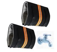 Cache-Robinet Extérieur 2 Pièces Protection Tuyau avec Bandes | Housses Hiver pour Robinets d'Arrosage Pour Jardin Temps Froid Prévenir Gel Fissures Maison Pelouse Terrasse