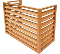 Cache sans toit pour unité extérieure climatiseur en alliage d'aluminium anti-rouille, préserve une ventilation optimale et protège efficacement des feuilles,5CV (Jaune, 120×70×150 cm)