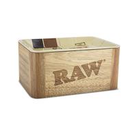 Cache Secret Box Mini Raw Boîte en Bois et Plateau pour Rouler