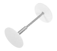 Cache Serrure Ronde 50mm en Acier Inoxydable Blanc pour Porte | Plaque de Recouvrement du Trou de Poignée, Bouchon Trou Rapide, Vis et Goujon Inclus
