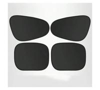 Cache Soleil pour fenêtre Voiture Voiture Film Électrostatique Protection Solaire Et Isolation Thermique Pare-Soleil Fenêtre Confidentialité Côté Verre(Black 4pcs)
