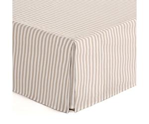 Cache-sommier 100 x 190/200 cm Housse sommier lit 100 cm - Couleur Rayures Beige