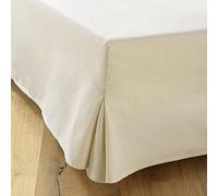 Cache-Sommier 135x190 Ecru - 4 Volants de 30 cm pour Sommier 135x190 avec Pieds - Housse Sommier 135x190 Ecru Fabriqué en Europe - Jupe de Lit 135x190 - Protège Sommier 135 x 190 - Dessus de Sommier