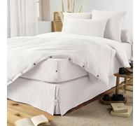 Cache-sommier 140 x 190 cm - Double Gaze de Coton 125 g/m² - Gaïa Blanc