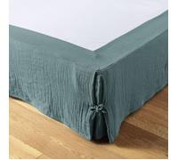 Cache-sommier 140 x 190 cm - Double Gaze de Coton 125 g/m² - Gaïa Bleu Canard