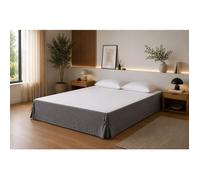 Cache-sommier 140 x 190 cm Double Gaze de Coton GAÏA Anthracite - Qualité Haut de Gamme