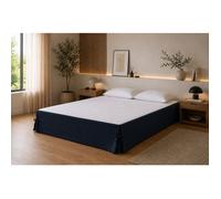 Cache-sommier 140 x 190 cm Double Gaze de Coton GAÏA Marine - Qualité Haut de Gamme