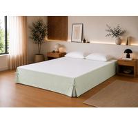 Cache-sommier 140 x 190 cm Double Gaze de Coton GAÏA Vert d'eau - Qualité H