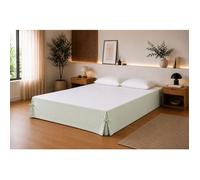 Cache-sommier 140 x 190 cm Double Gaze de Coton GAÏA Vert d'eau - Qualité Haut de Gamme
