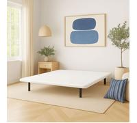 Cache-sommier 140x190 blanc jersey pour cadre à lattes - Blanc - Someo