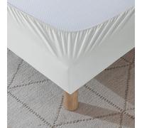 Cache-sommier 140x190 Gris - 100% Coton Jersey Extensible - Doux, Résistant, Facile à Installer - Oeko-TEX - pour sommier de 15 à 30 cm