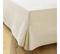 Cache-Sommier 140x200 Ecru - 4 Volants de 30 cm pour Lit 140 x 200 avec Sommier - Jupe de Lit 140x200 - Fabriqué en Europe - Protège Sommier 140 x 200 - Housse Sommier 140x200 - Dessus de Sommier
