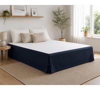 Cache-sommier 160 x 200 cm Double Gaze de Coton GAÏA Marine - Qualité Haut | Toucher ultra doux et aérien