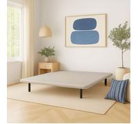 Cache-sommier 160x200 beige jersey pour cadre à lattes - Beige - Someo