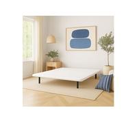 Cache-sommier 180x200 blanc jersey pour cadre à lattes