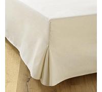 Cache-Sommier 180x200 Ecru - 4 Volants de 38 cm pour Sommier 180x200 avec Pieds - Housse Sommier 180x200 Ecru - Fabriqué en Europe - Jupe de Lit 180x200 - Protège Sommier 180 x 200