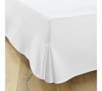 Cache-Sommier 200x200 Blanc - 4 Volants de 35 cm pour Lit 200 x 200 avec Sommier - Jupe de Lit 200x200 - Fabriqué en Europe - Protège Sommier 200 x 200 - Housse Sommier 200x200