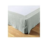 AltoBuy OUREA - Cache-Sommier à Nouettes 140x190cm Gaze de Coton Eucalyptus