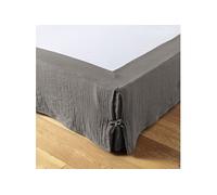 Cache-Sommier à Nouettes 140x190cm Gaze de Coton Granit - OUREA -