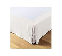 AltoBuy OUREA - Cache-Sommier à Nouettes 180x200cm Gaze de Coton Chantilly