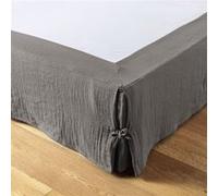 Cache-Sommier à Nouettes 90x190cm Gaze de Coton Granit - OUREA - ALTOBUY Gris