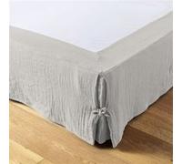 Cache-Sommier à Nouettes 90x190cm Gaze de Coton Nuage - OUREA - ALTOBUY Gris