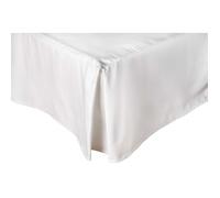 Cache Sommier à Volant Uni Blanc 90x190 cm