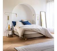 Cache-sommier Beige Leave - Someo 140x190 cm