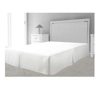 Cache sommier - Blanc - 140 x 190 cm - 100% polyester microfibre - Uni - Classique