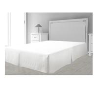 Cache sommier - Blanc - 160 x 200 cm - Microfibre - 100% polyester - Uni