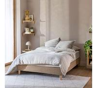 Cache-sommier Bouclette intégral Beige 90x190