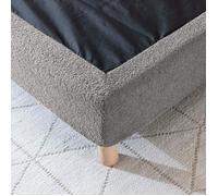 Cache-sommier bouclette intégral gris foncé 160x200 - Gris foncé - Terre de Nuit