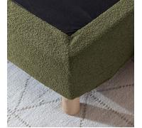 Cache-sommier bouclette intégral kaki 140x190 - Kaki - Terre de Nuit