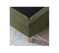 Cache-sommier bouclette intégral kaki 160x200 - Boucletta