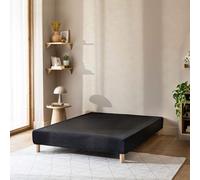 Cache-sommier Bouclette intégral Noir 160x200