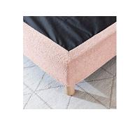 Cache-sommier bouclette intégral rose 140x190 - Boucletta