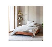 Cache-sommier bouclette intégral terracotta 140x190 - Boucletta