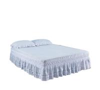 Cache-sommier brodé avec tissu résistant Blanc 140 x 190 x 38 cm