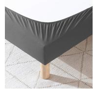 Cache-sommier coton jersey anthracite 160x190 à 180x200 - Anthracite - Terre de Nuit