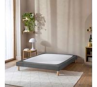 Cache-sommier coton jersey anthracite 70x190 à 80x200