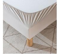 Cache-sommier coton jersey beige 160x190 - Beige - Terre de Nuit